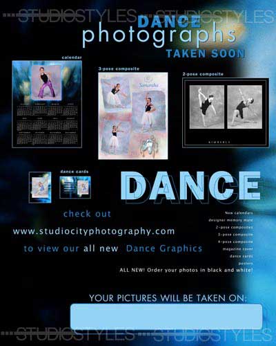 Dance P.O.S. Display Board-Black and Aqua Dance