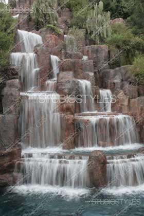 Photo background-man made water fall 