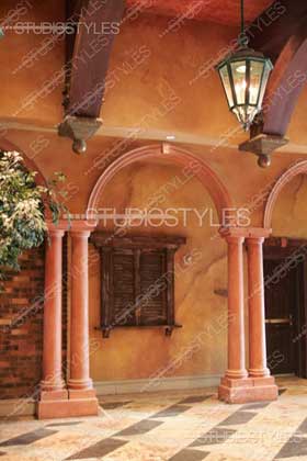 Arch and double columns