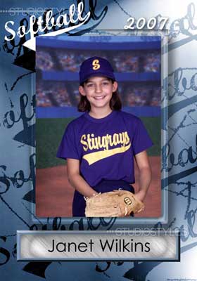 Softball Designer Magnet