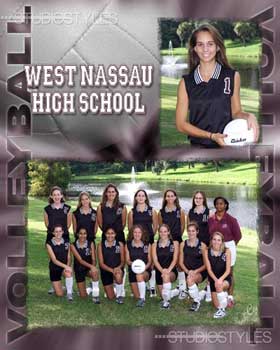 School Volleyball Designer Memory Mate