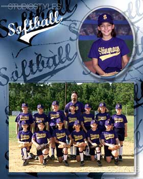 Softball Designer Memory Mate 