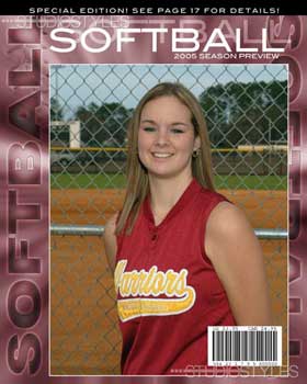 School Softball Magazine Cover