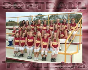School Softball Team Graphic