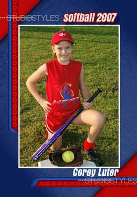 Softball Designer Magnet