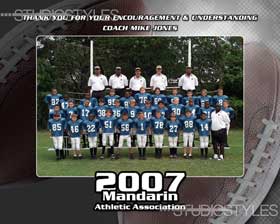 Football Sponsor/Coach Plaque