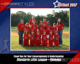 Softball Sponsor/Coach Plaque
