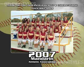 Softball Sponsor/Coach Plaque