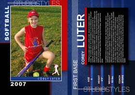 Softball Trading Card