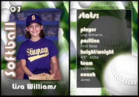 Softball Trading Card
